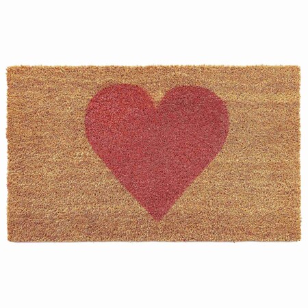 Calloway Mills Entrance Mat, Coir, Natural, Red 106741729